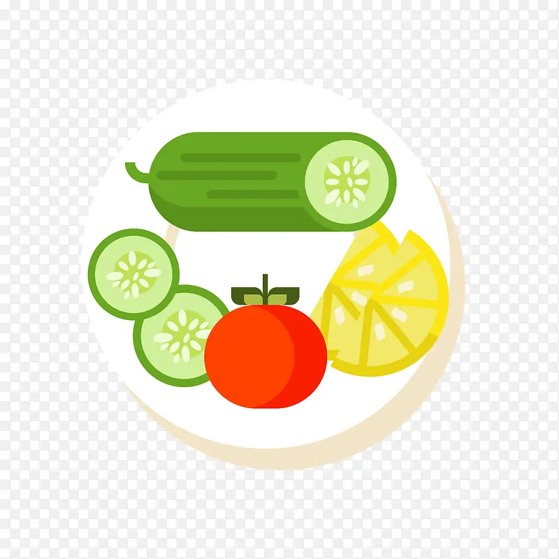 绿色瓜果蔬菜矢量图