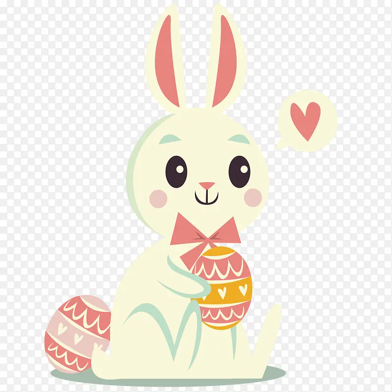 复活节创意彩蛋小兔子矢量素材