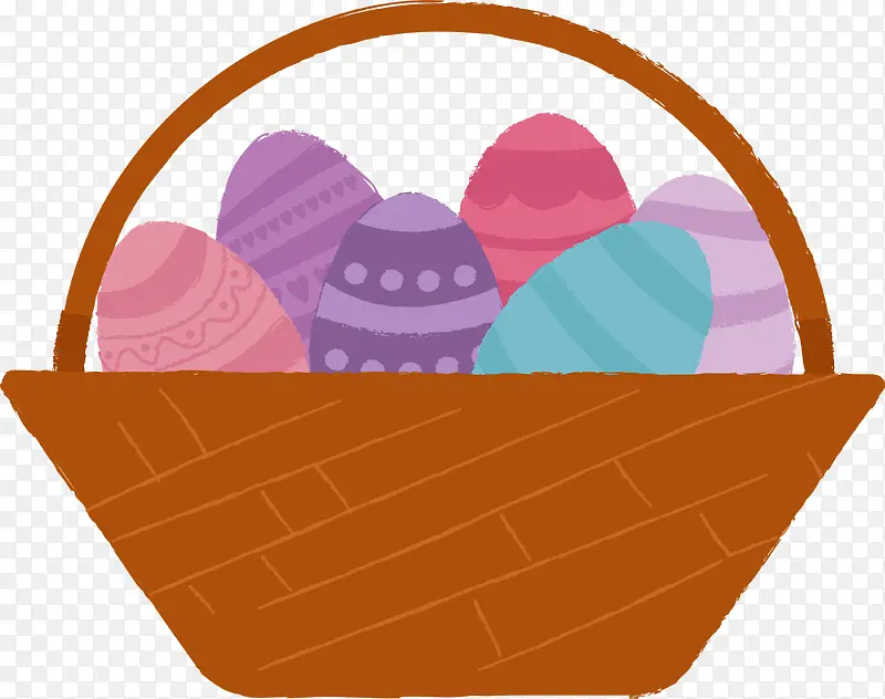 复活节卡通篮子彩蛋