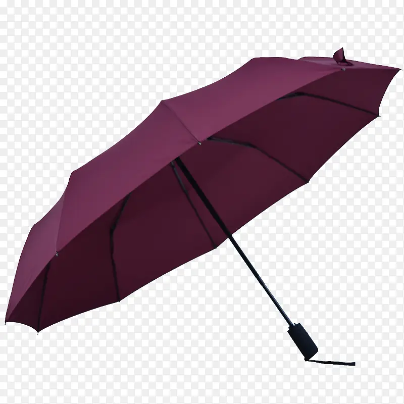 深紫色雨伞