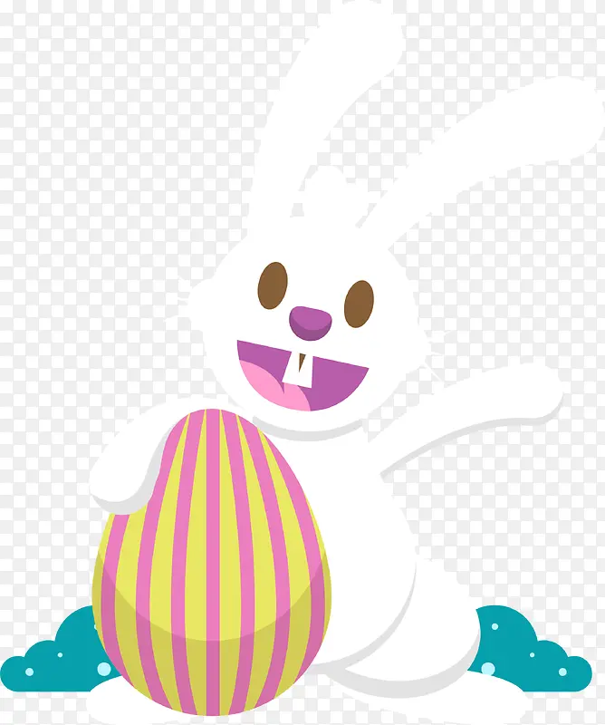 复活节可爱彩蛋兔子