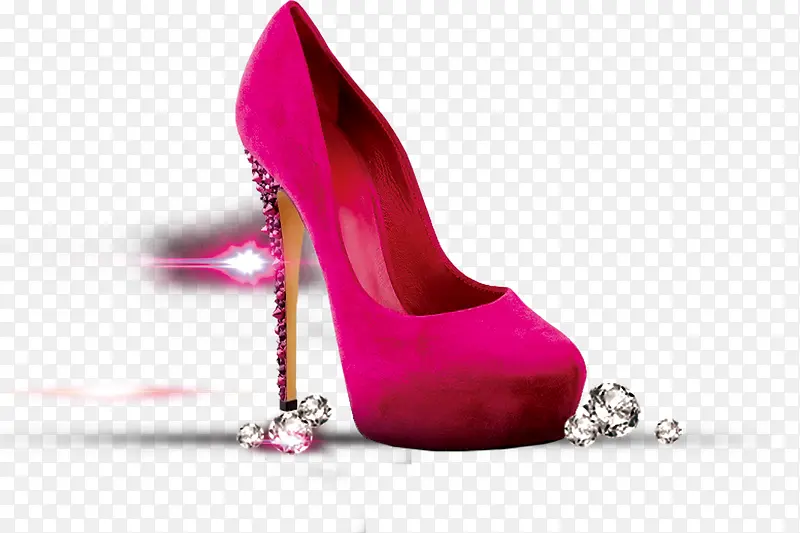 粉色高跟鞋装饰