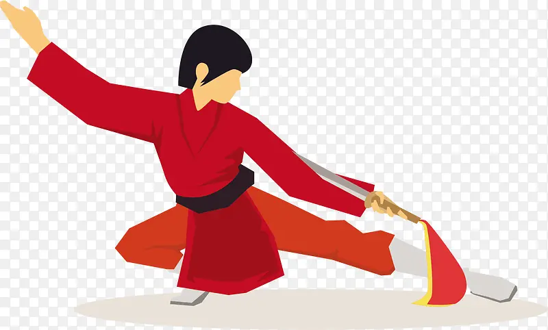 练武姿势矢量卡通武术