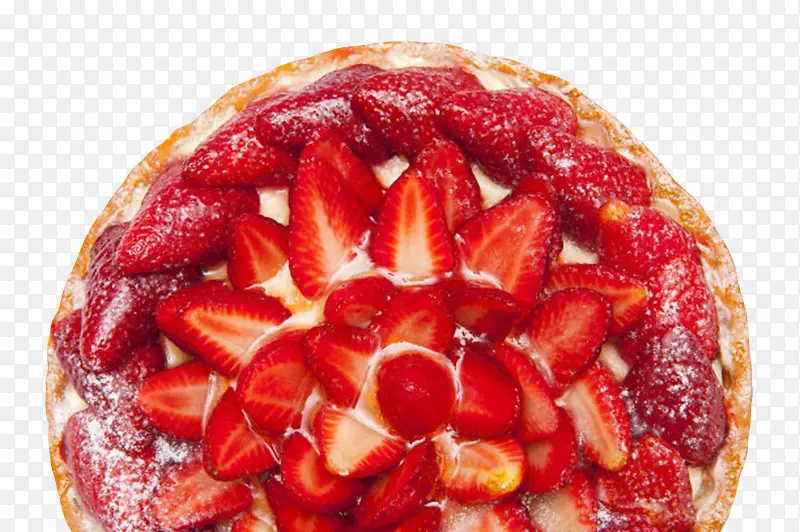 铺满水果草莓的蛋糕实物