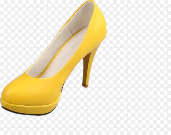 黄色高跟鞋
