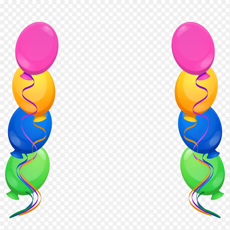 活动彩色气球矢量图