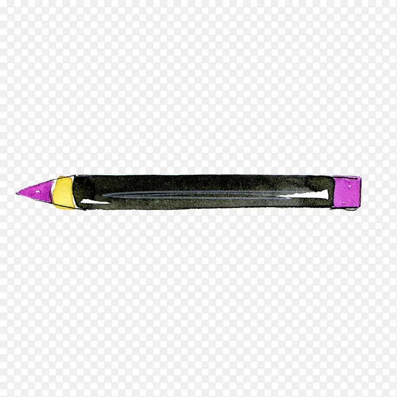 卡通紫色眼线笔简图