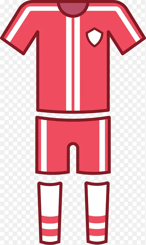 红色足球队服套装