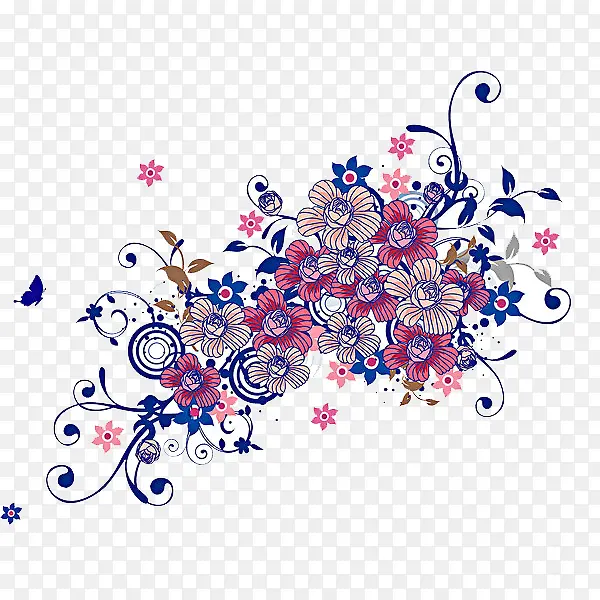 水墨花纹