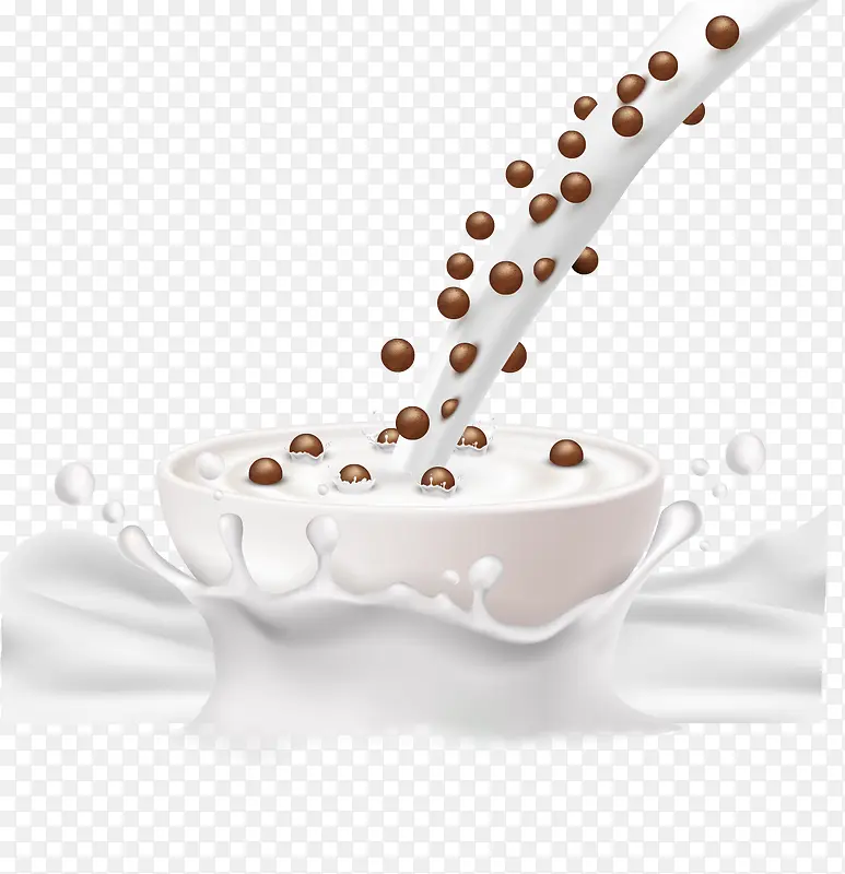矢量手绘牛奶巧克力豆