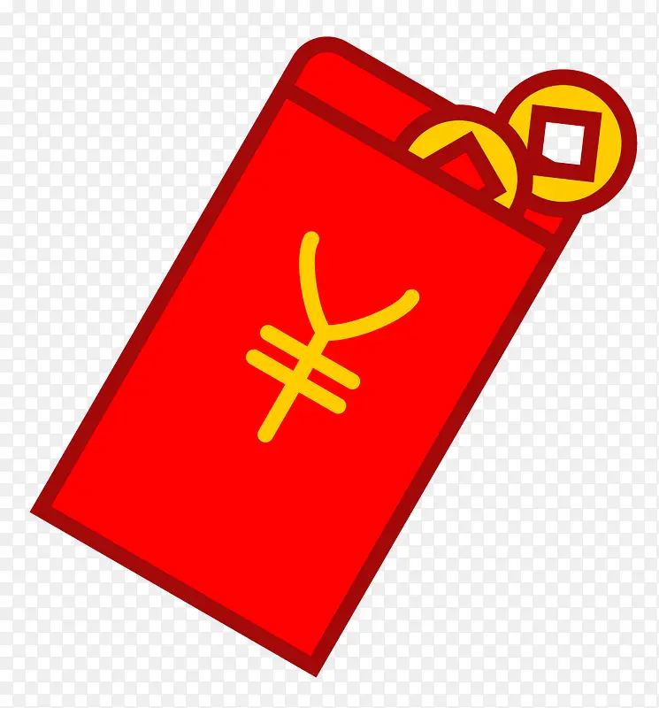羊角符卡通矢量红包