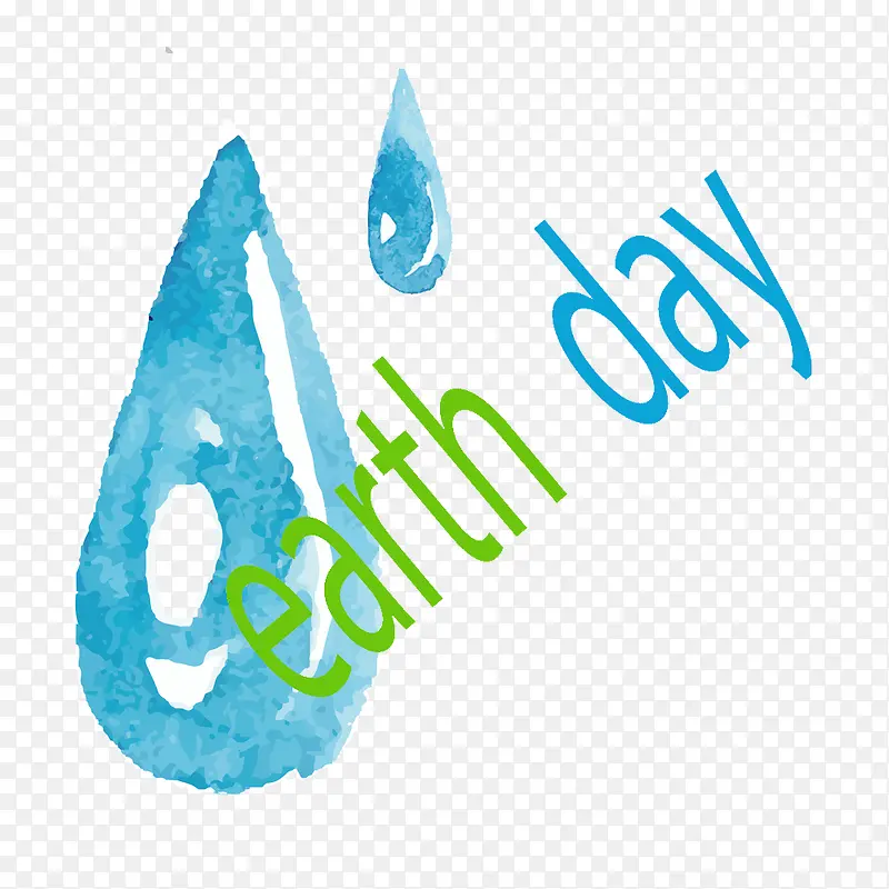 彩绘世界地球日节约用水标签
