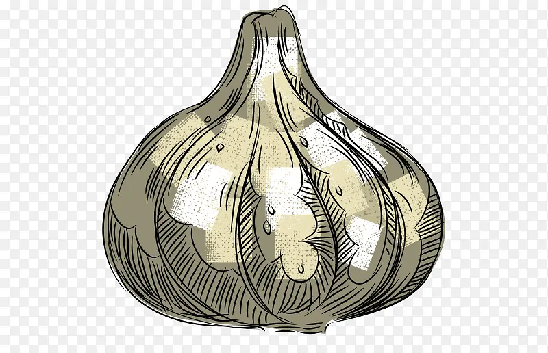 大蒜手绘蔬菜瓜果绘插画免抠下载