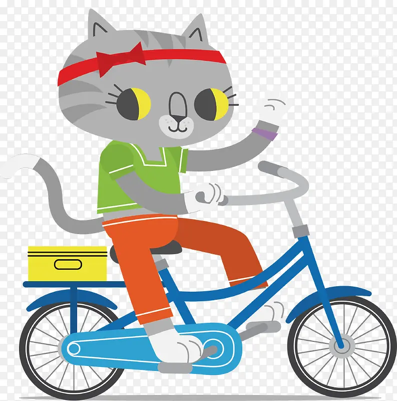骑自行车的小猫