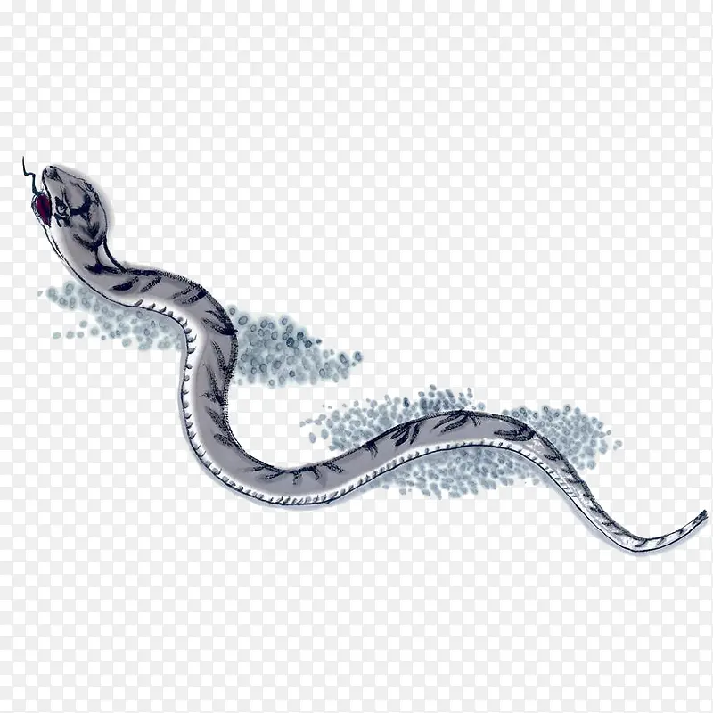 古典水墨蛇