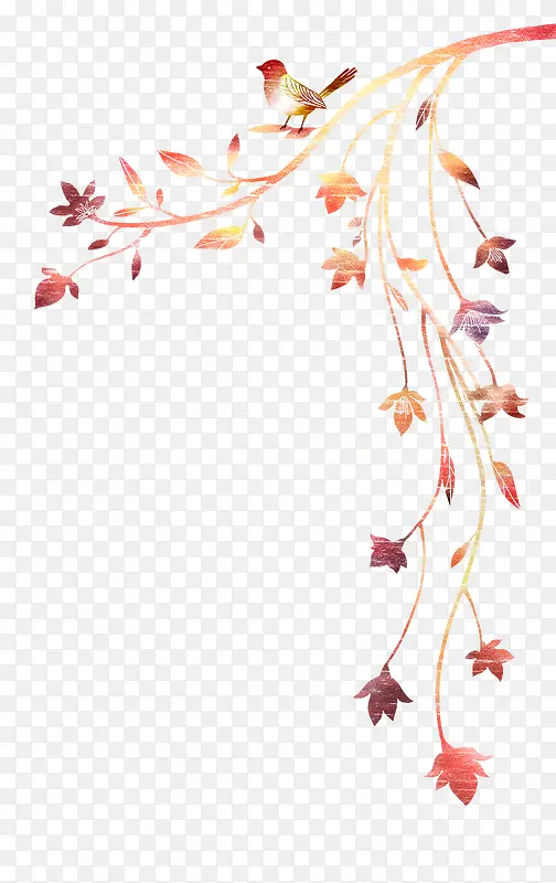 秋季植物海报装饰素材