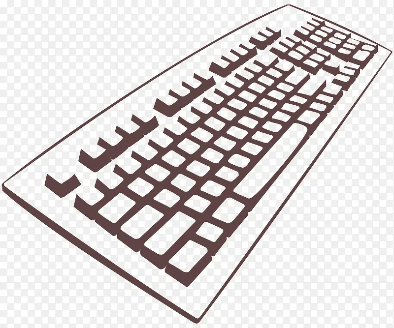 键盘线条矢量素材