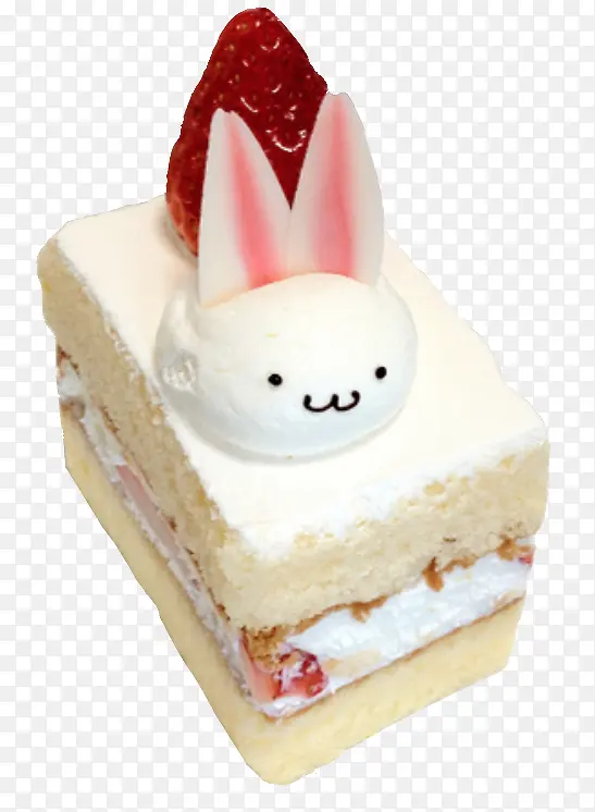 小兔子装饰的蛋糕