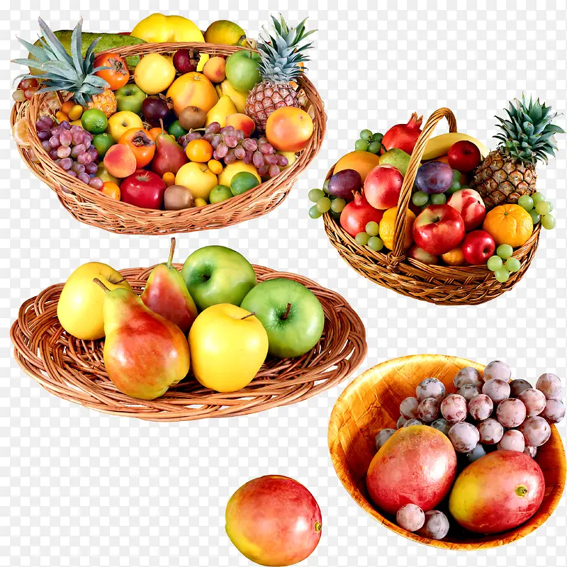 各式各样家用水果盘里的水果