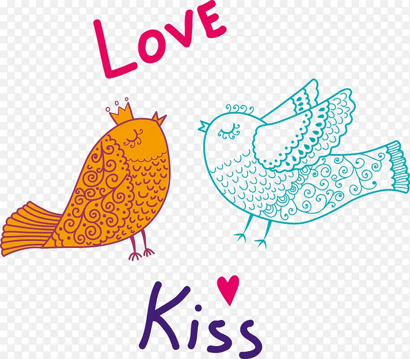 矢量kissbirds