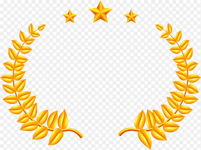 金色星星植物勋章