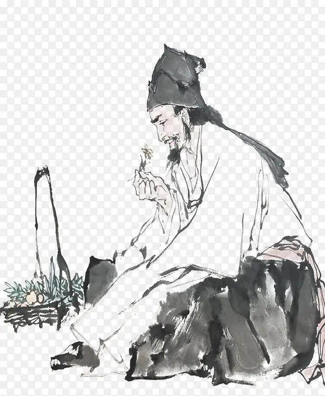 水墨采药人