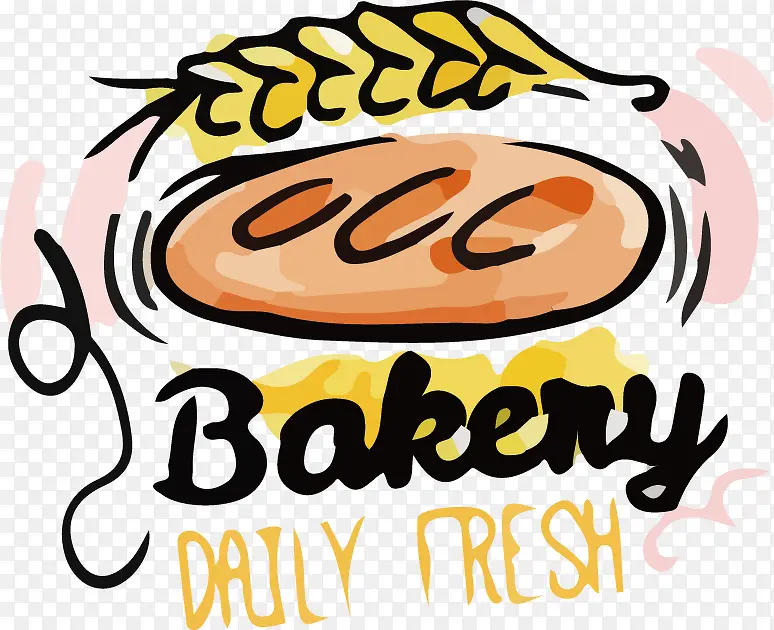 彩绘烘焙食品透明png