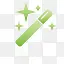 魔术魔杖超级单声道绿色图标