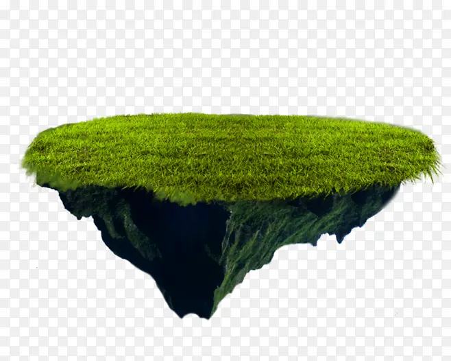 绿色草块 PNG透明背景素材