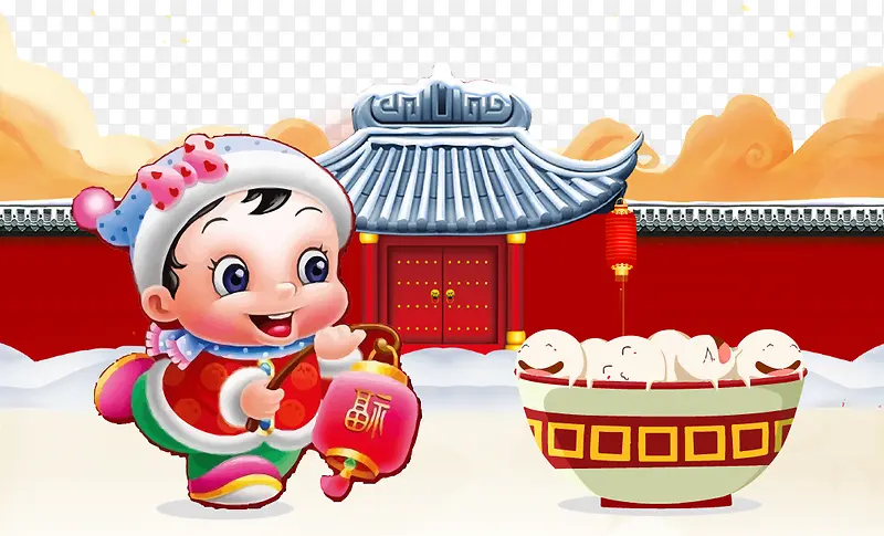 欢度元宵传统海报设计