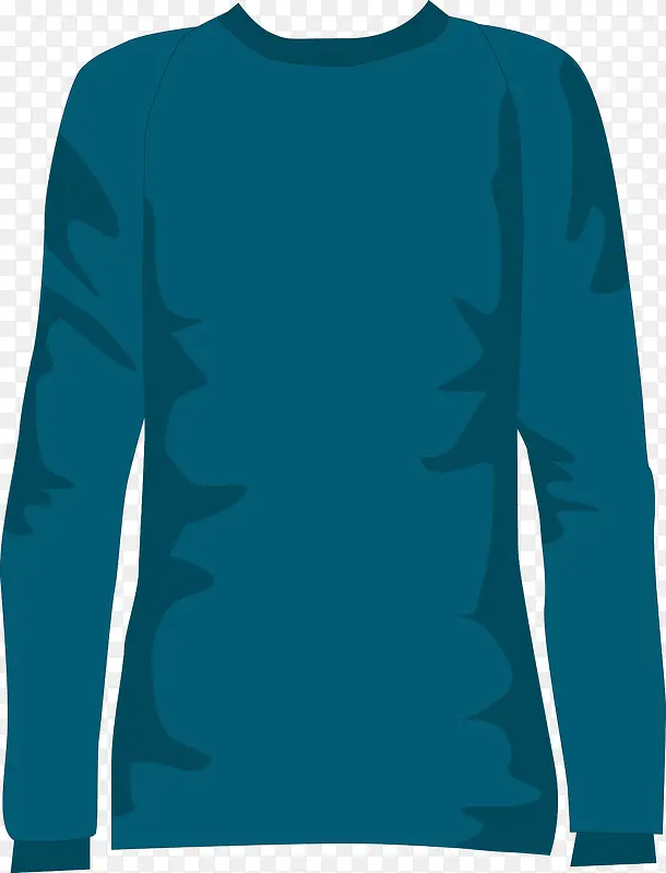 蓝色长袖服装素材图