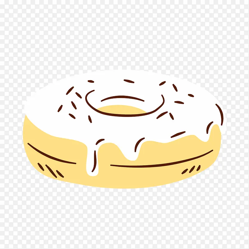 黄色圆弧饼干食物元素