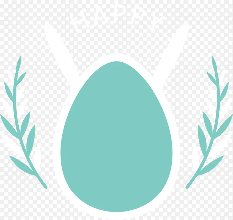 复活节绿色兔子彩蛋