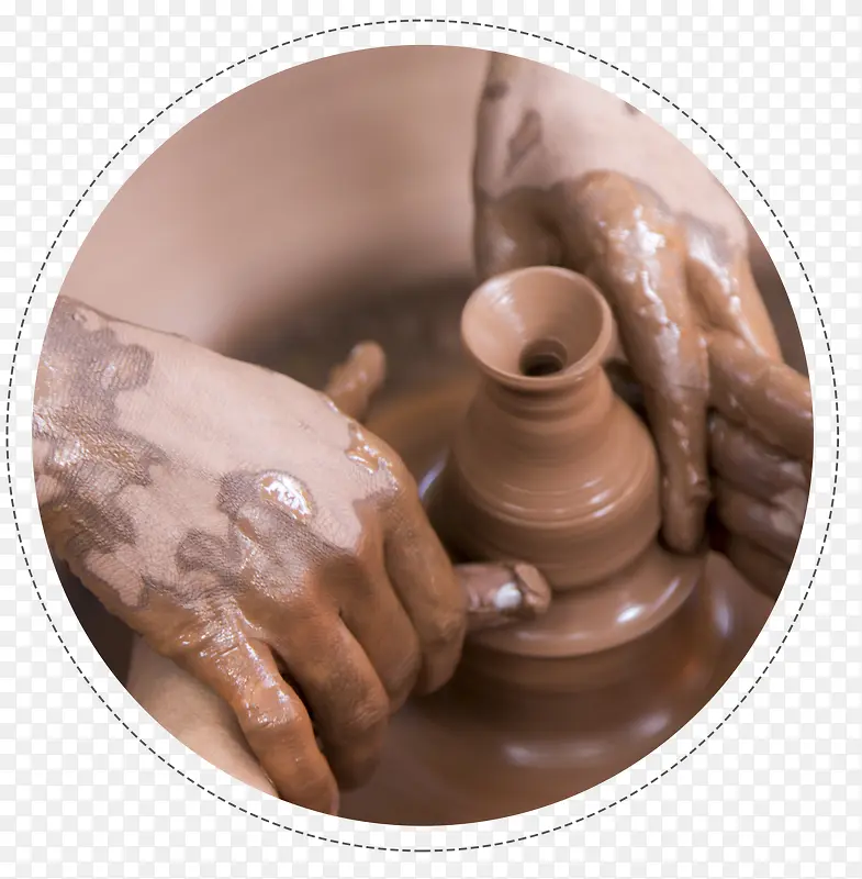 免抠陶瓷工匠制作素材