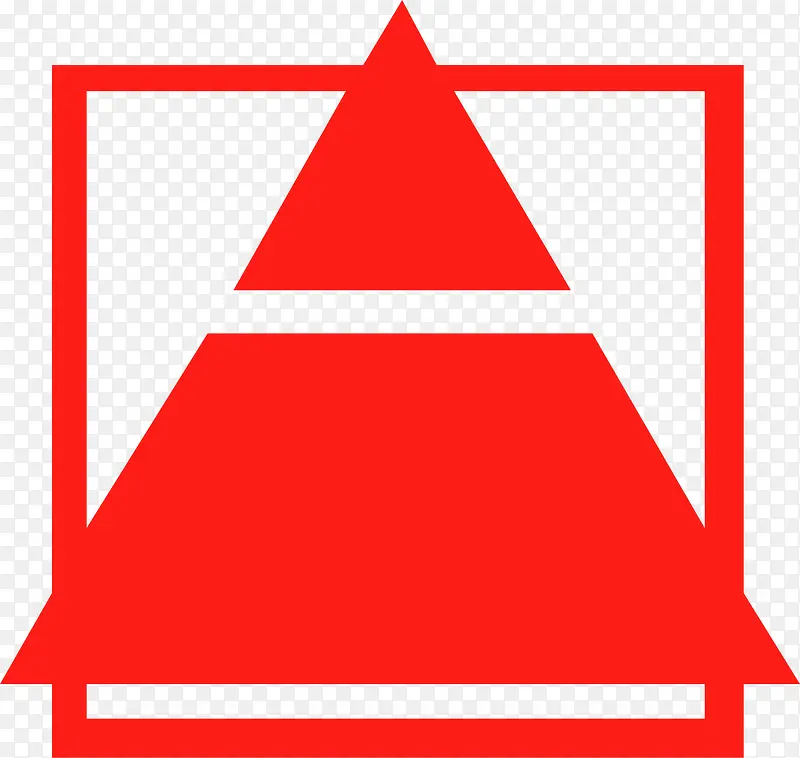 红色三角形印花矢量图