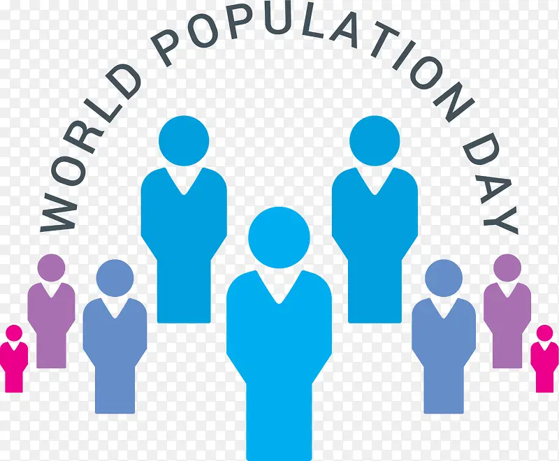 世界人口日小人图标