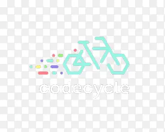 彩色自行车图标元素