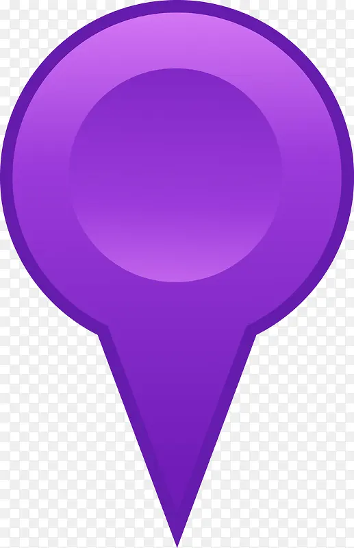 紫色矢量定位标志png图