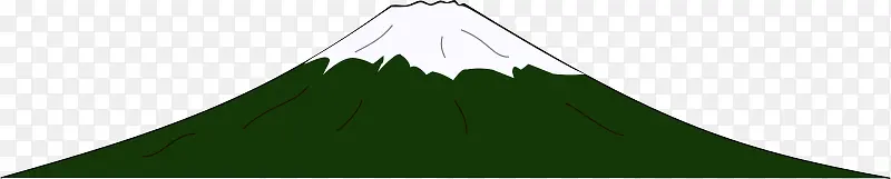 绿色的卡通小山堆