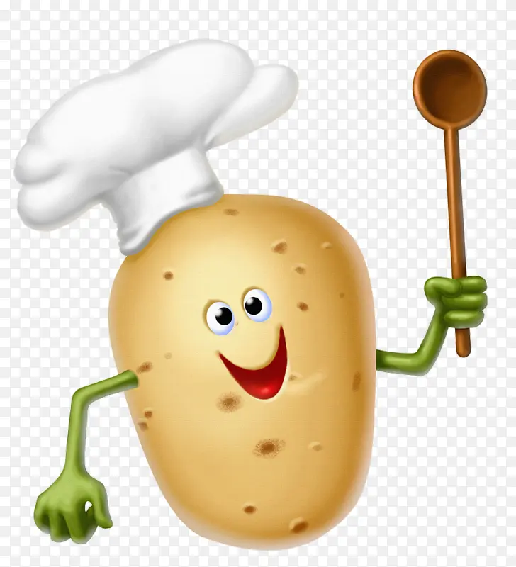 卡通土豆厨师png素材