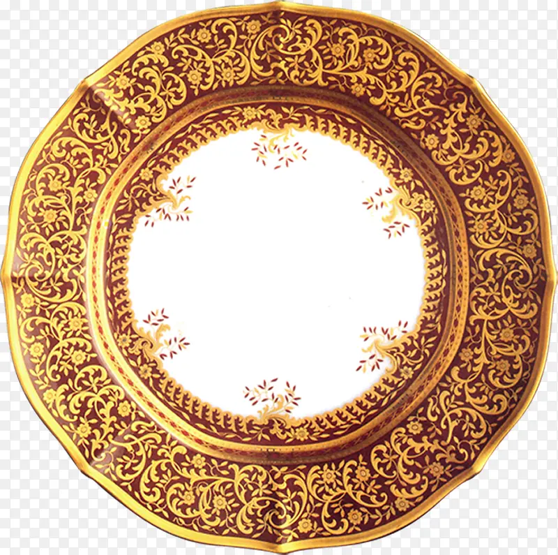 古典花纹圆形瓷器