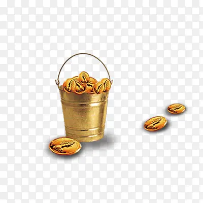 金桶里装满了金币