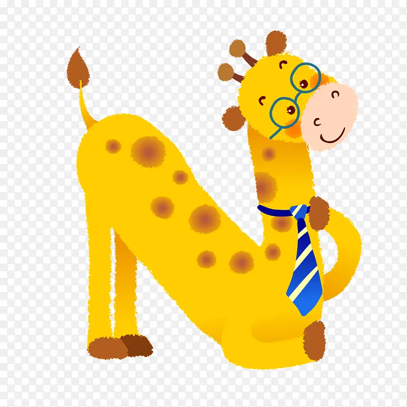 黄色长颈鹿