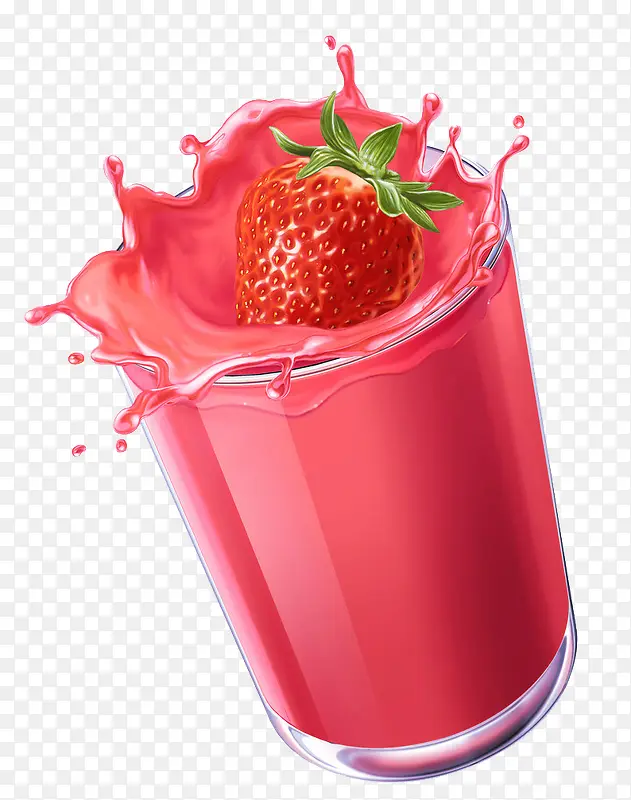 新鲜果汁草莓汁