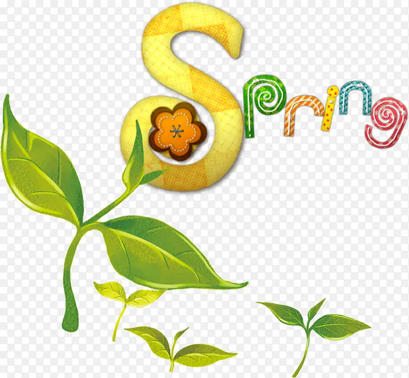 spring艺术字装饰