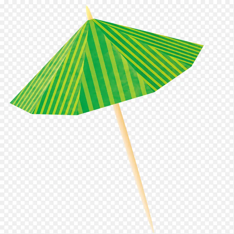 矢量绿色小伞