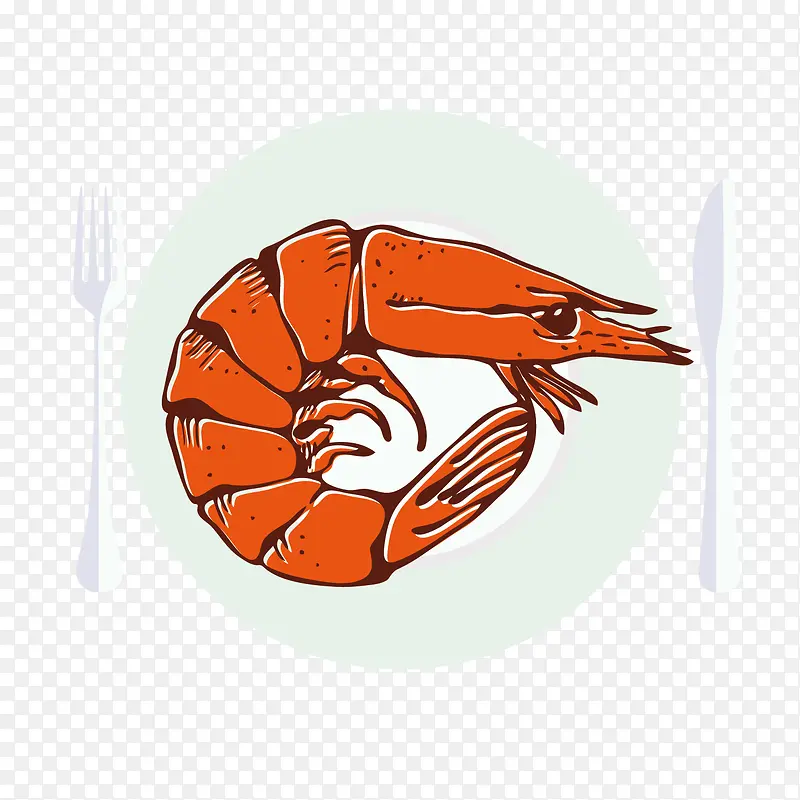 手绘海鲜美食设计素材