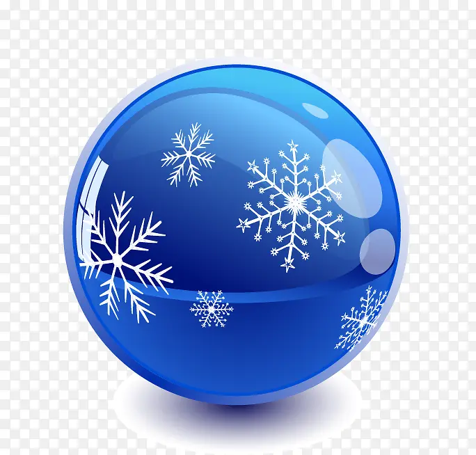 圣诞球蓝色矢量图
