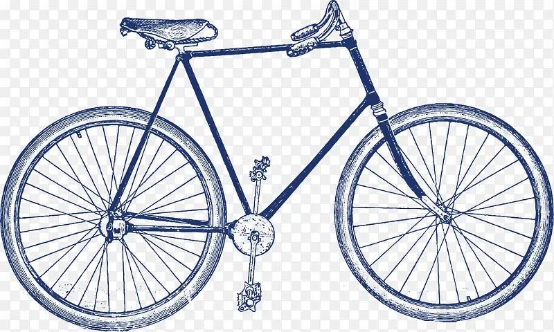 高清免抠手绘28自行车