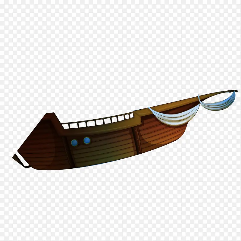 复古古代棕色船只小船